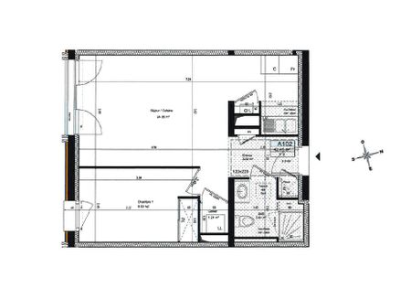 A Louer - Nantes Joneliere - Appartement 2 Pièces De 42.45 M² - Photo 3
