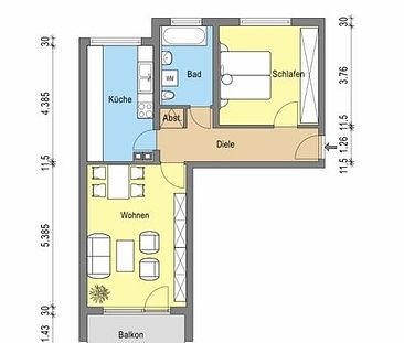 Die gefällt mir: günstige 2-Zimmer-Wohnung (WBS) - Photo 3