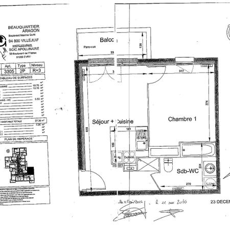 location Appartement T2 DE 37.3m² À VILLEJUIF - Photo 4