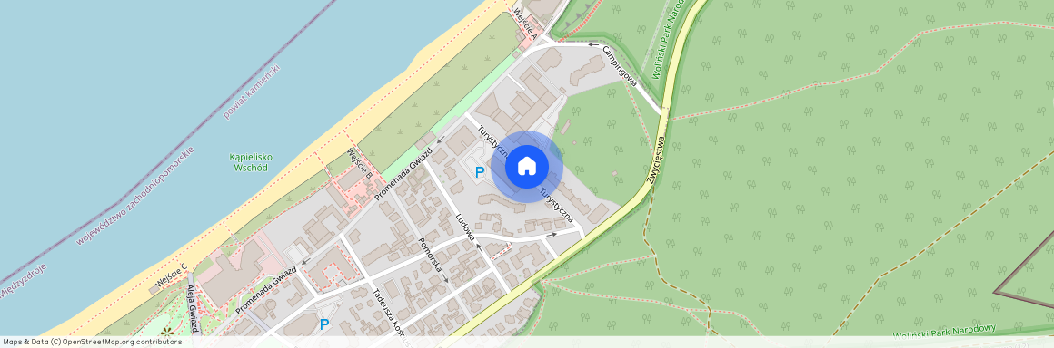 ul. Turystyczna, Międzyzdroje, Międzyzdroje, kamieński, zachodniopomorskie