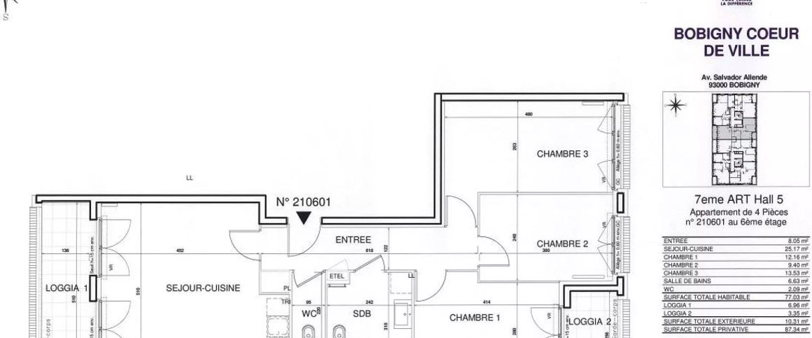 location Appartement T4 DE 76.1m² À BOBIGNY - Photo 1