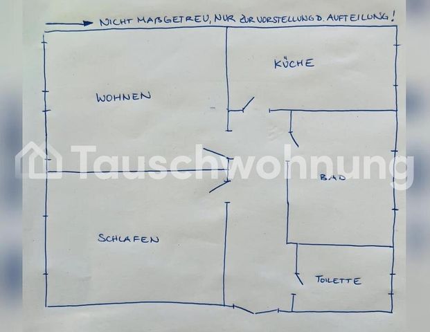 TAUSCHWOHNUNG Schöne helle 2 Zimmerwohnung im Grünen - Foto 1