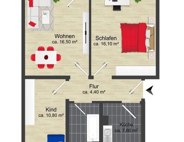 Gepflegte Etagenwohnung mit Balkon – Ihr neues Zuhause in bester Lage - Foto 1