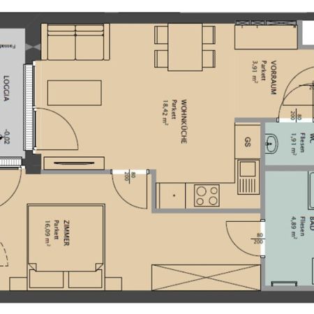 Moderne 2 Zi -Wohnung mit Loggia - nahe Milleniumcity (provisionsfrei!) - Photo 4