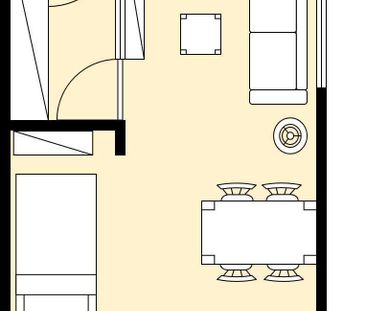 1.5 Zimmer, 35 m², EG - Foto 6