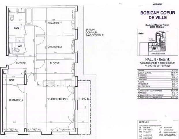 location Appartement T4 DE 85.8m² À BOBIGNY - Photo 1