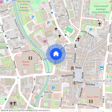 ul. Marii Skłodowskiej-Curie, Śródmieście, Rybnik, śląskie