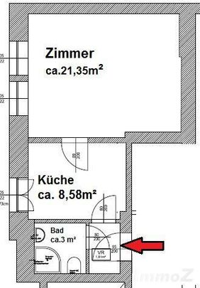 Sonnige, gepflegte Garconniere - Nähe FH, 3. OG ohne Lift - ab sofort - Foto 1