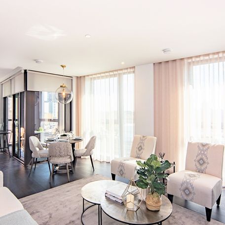 A 902 sq. ft. two-bedroom, two-bathroom apartment is Nine Elms on South Bank, London, SW11 - Photo 1