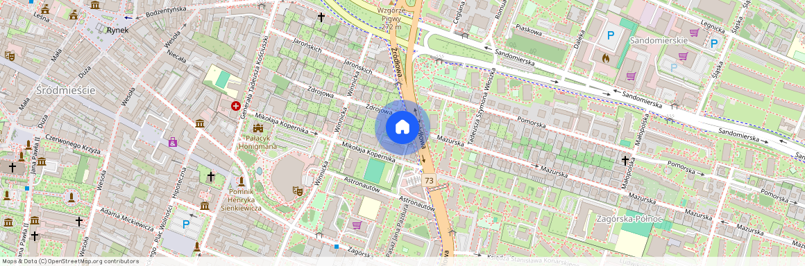 ul. Źródłowa, Plac Moniuszki, Kielce, świętokrzyskie