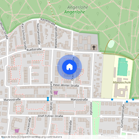 Drachenfelsstraße, 80997 München Untermenzing ca. 9, 1 km north-west of Munich-center