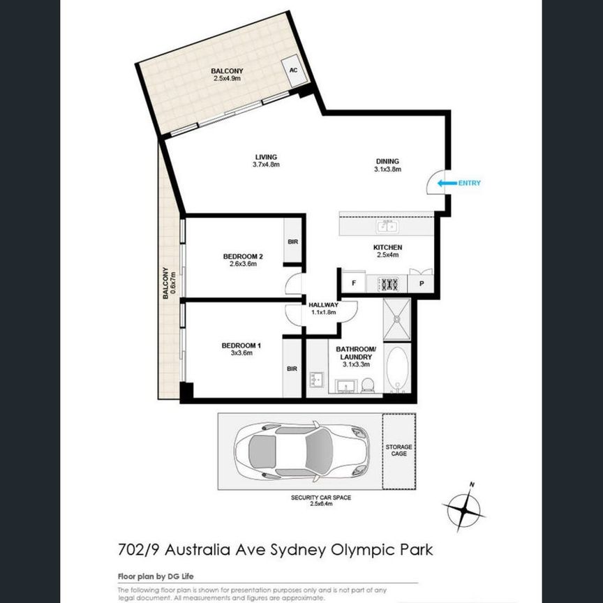 Spacious 2 bedrooms with 1 bathroom apartment with prefect view! - Photo 1