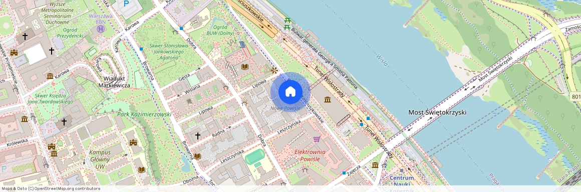 Warszawa, Śródmieście, Śródmieście, Powiśle, Wybrzeże, Kościuszkowskie