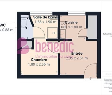 Location Appartement 2 pièces 20m² - Photo 5