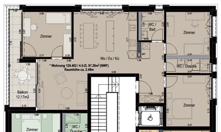 4.5 Zimmer, 102 m², 4. Stock - Photo 4