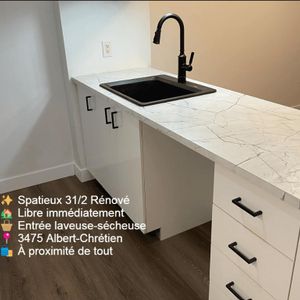 Logement 31/2 rénové en 2025, propre, 1 stationnement, piscine, accès salle de billard, salle communautaire - Photo 2