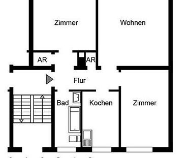 3 - Zimmerwohnung mit Balkon in Langenfeld - Foto 5