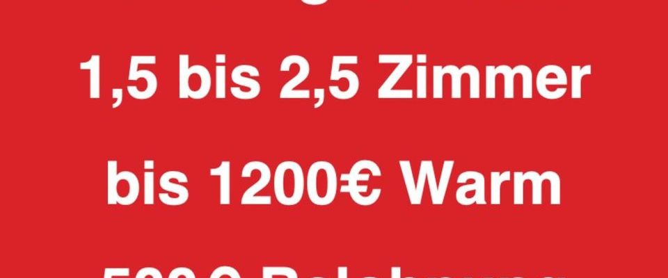 Wohnungsgesuch: 1,5-2,5 Zimmer 1.200 € warm in HH 500€ Belohnung - Foto 1