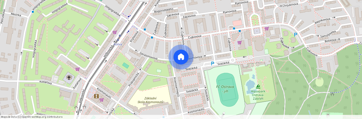 ulice Gerasimovova, Ostrava – městská část Ostrava-Jih