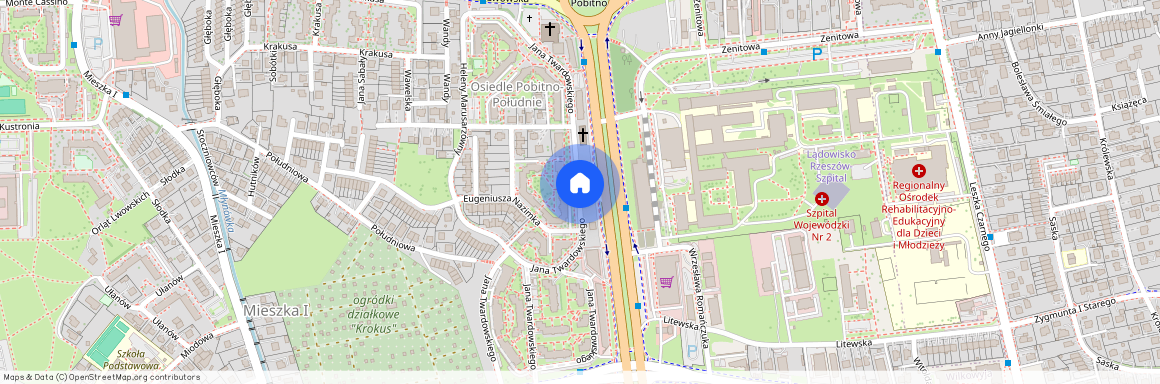 ul. Jana Twardowskiego, Mieszka I, Rzeszów, podkarpackie