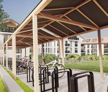 2.5pces neuf au rez, cuisine avec îlot, terrasse et grand jardin - Photo 3