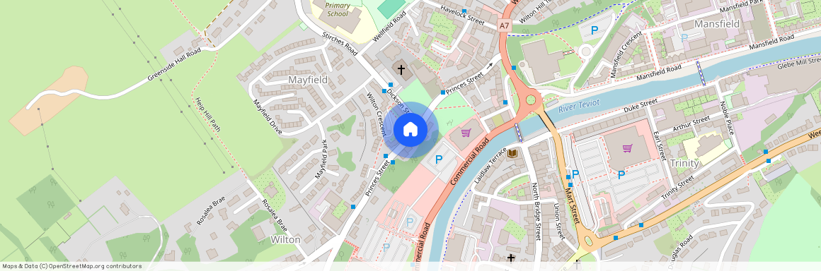 Princes Street, Hawick, Roxburghshire, TD9