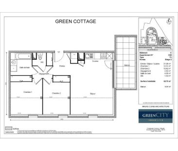 Appartement à louer 3 pièces 62.79m² - Photo 1