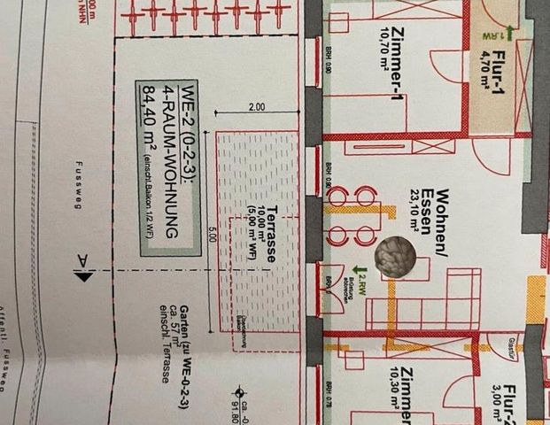 Moderne 4-Raum-Wohnung mit Terrasse zu vermieten - Foto 1