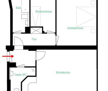 3-Raumwohnung Hochparterre in der Stadt! - Foto 1