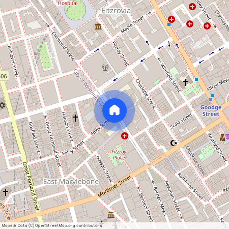 Cleveland Street, Fitzrovia, W1T