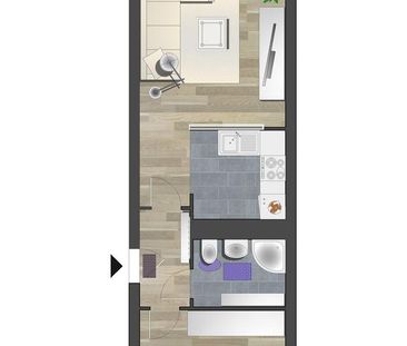 Tolle 2-Raum-Wohnung mit Balkon am Irmateich - Foto 5