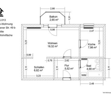 1,5-Raum-Wohnung für Single mit Balkon - Foto 5