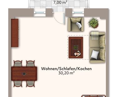 Charmante Single-Wohnung: 1 Zimmer, Küche, Balkon - Alles dabei! - Foto 1