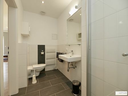 Bestlage Kaiserebersdorf! Möblierte 2-Zimmer-Wohnung für Singles oder Paare mit Balkon, Gartennutzung und Schwimmbiotop - Foto 4