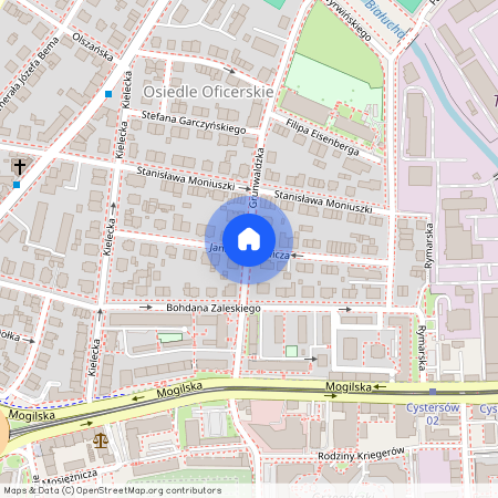 ul. Jana Kasprowicza, Osiedle Oficerskie, Grzegórzki, Kraków, małopolskie