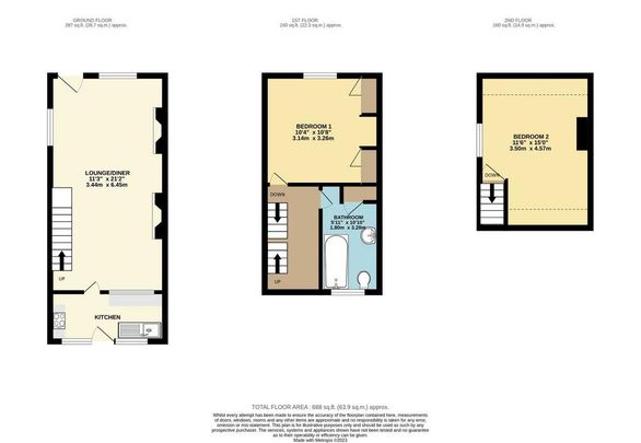 2 bedroom end of terrace house to rent - Photo 1