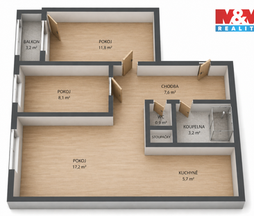 Pronájem bytu 3+kk 53 m², Lodžská 464, Praha - Фото 6