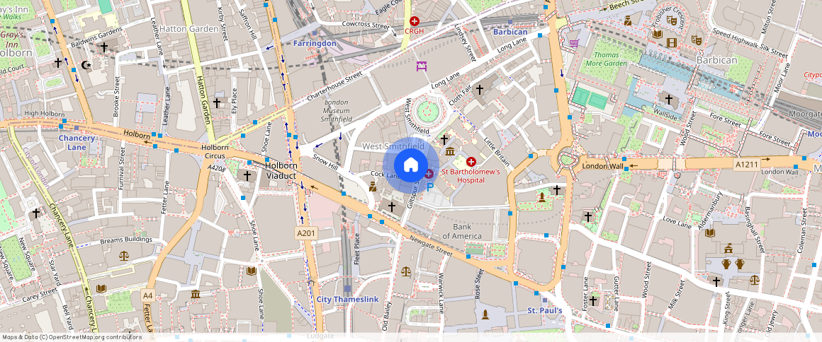 ** Cock Lane, London, EC1A 9BW