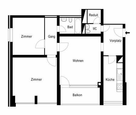 3-Zimmerwohnung direkt am Rhein - Photo 2