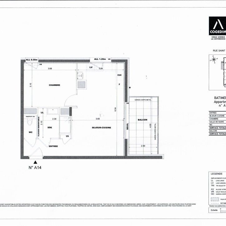 Appartement 2 pièces - 43 m² - Photo 2