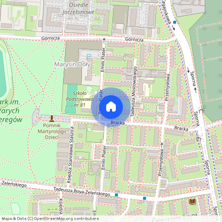 ul. Emilii Plater, Marysin Doły, Bałuty, Łódź, łódzkie