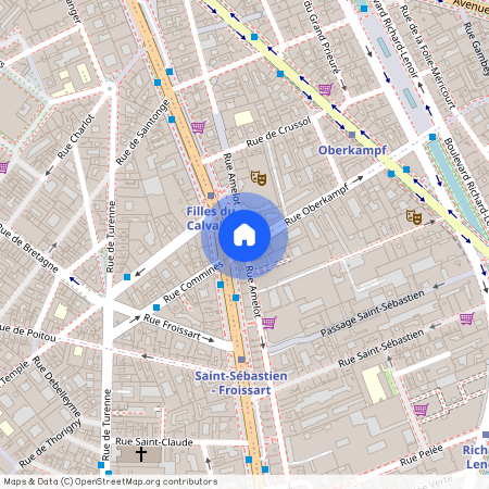 Rue Oberkampf et Rue Amelot 75011 Paris (11e arrondissement)