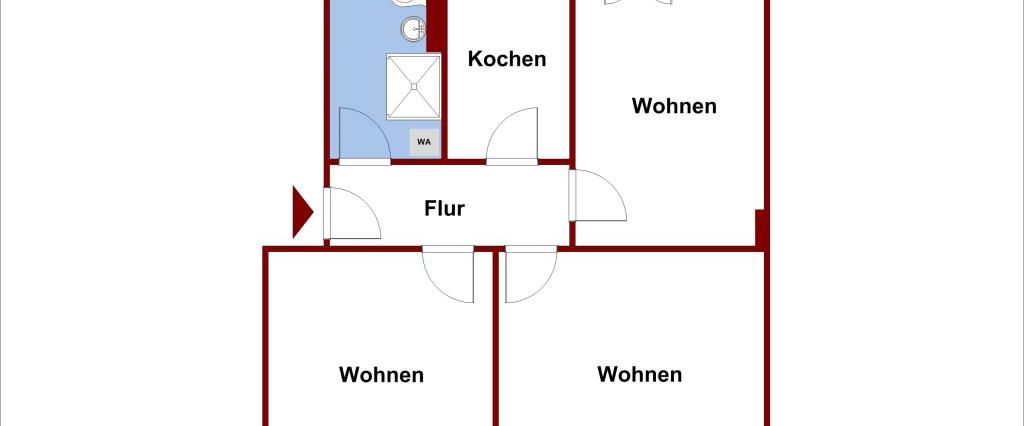 3 Zimmer mit Balkon zentrumsnah im Klosterviertel - Foto 1