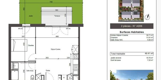 Sans frais d'agence ni garant T2 neuf à Montussan - Photo 3