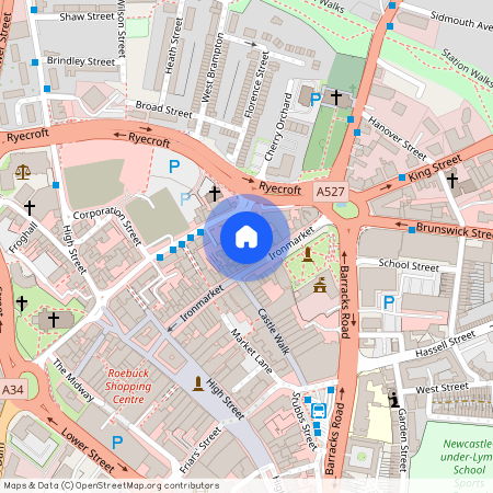 Queens Garden, 30 The Ironmarket, Newcastle Under Lyme, ST5, Newcastle-Under-Lyme