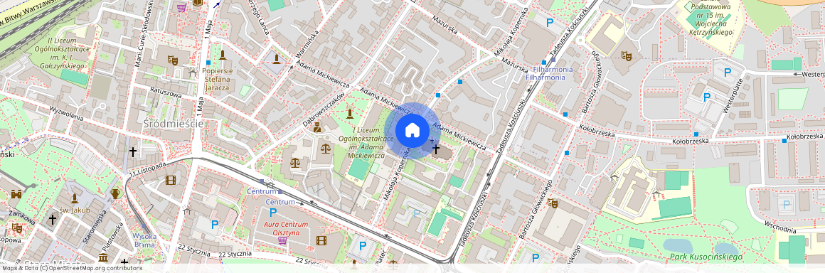 ul. Mikołaja Kopernika, Śródmieście, Olsztyn, warmińsko-mazurskie