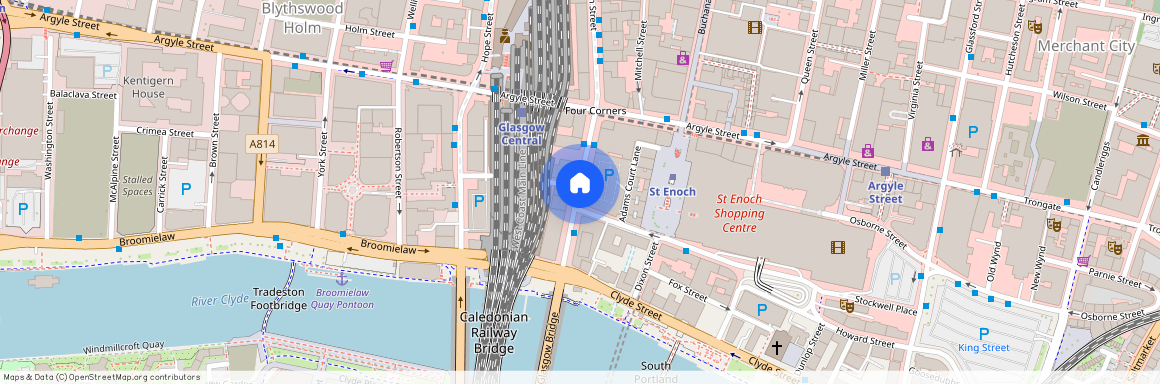 Central House - Classic Studio - Double Bed at Glasgow, Jamaica Street G1