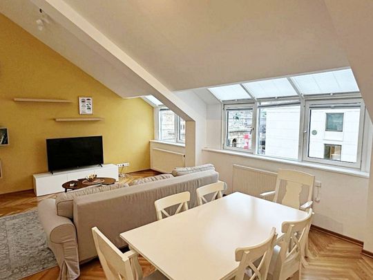 DACHGESCHOSS! OPERNRING, klimatisiertes 110 m2 Dachgeschoss mit 20 m2 Terrasse, 3 Zimmer, Küche, 2 Bäder, Möblierung möglich - Photo 1