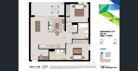 Modern two-bedroom apartment plus study in Washington Park - Photo 2