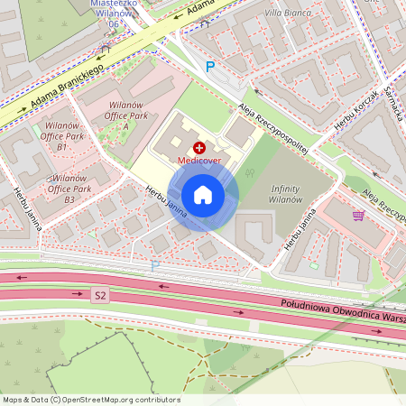 ul. Herbu Janina, Błonia Wilanowskie, Wilanów, Warszawa, mazowieckie